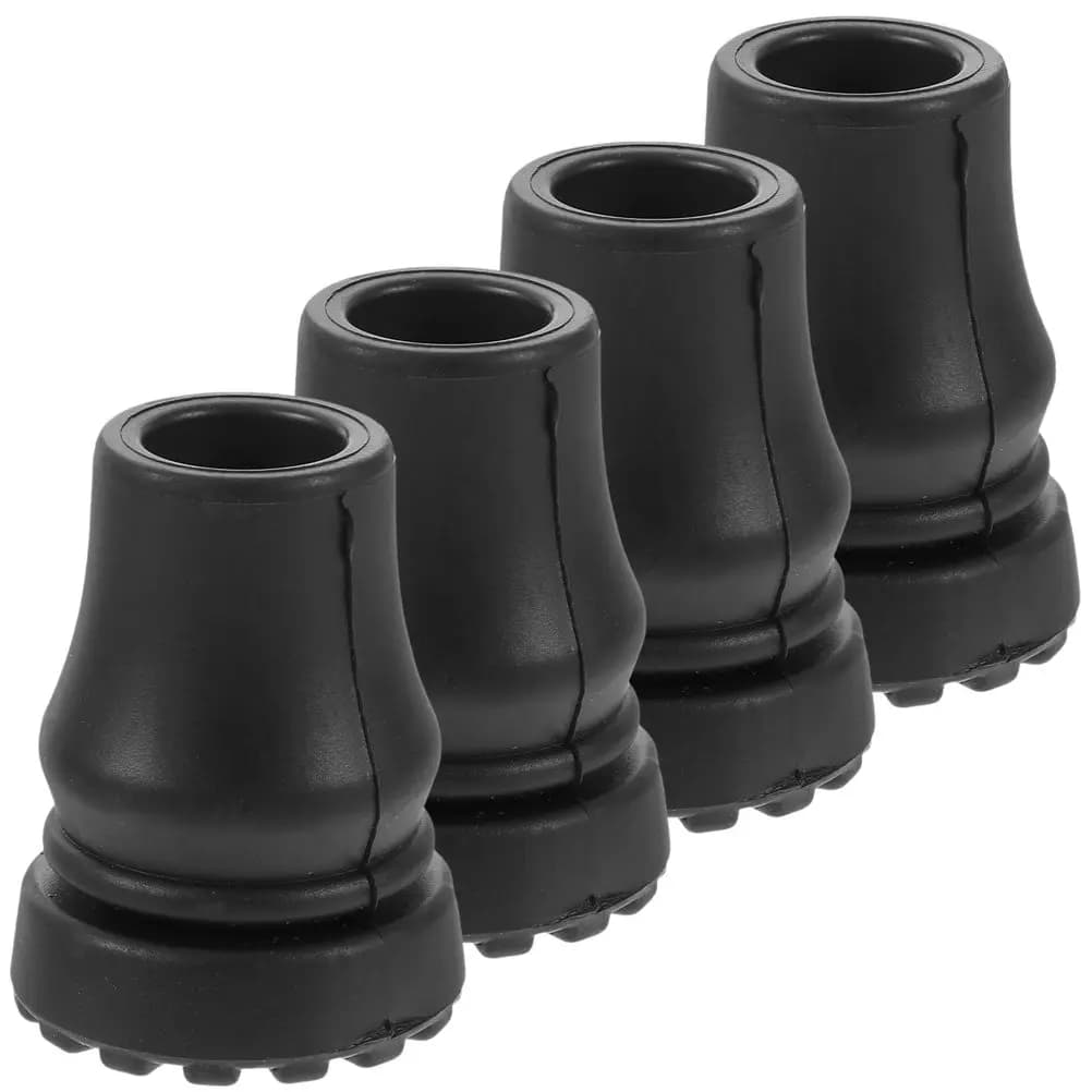 4 Pieces of Spare Parts for Walking Sticks, Long Duration, Improved grip, in rubber, for Trekking, Hiking, Anti-slip