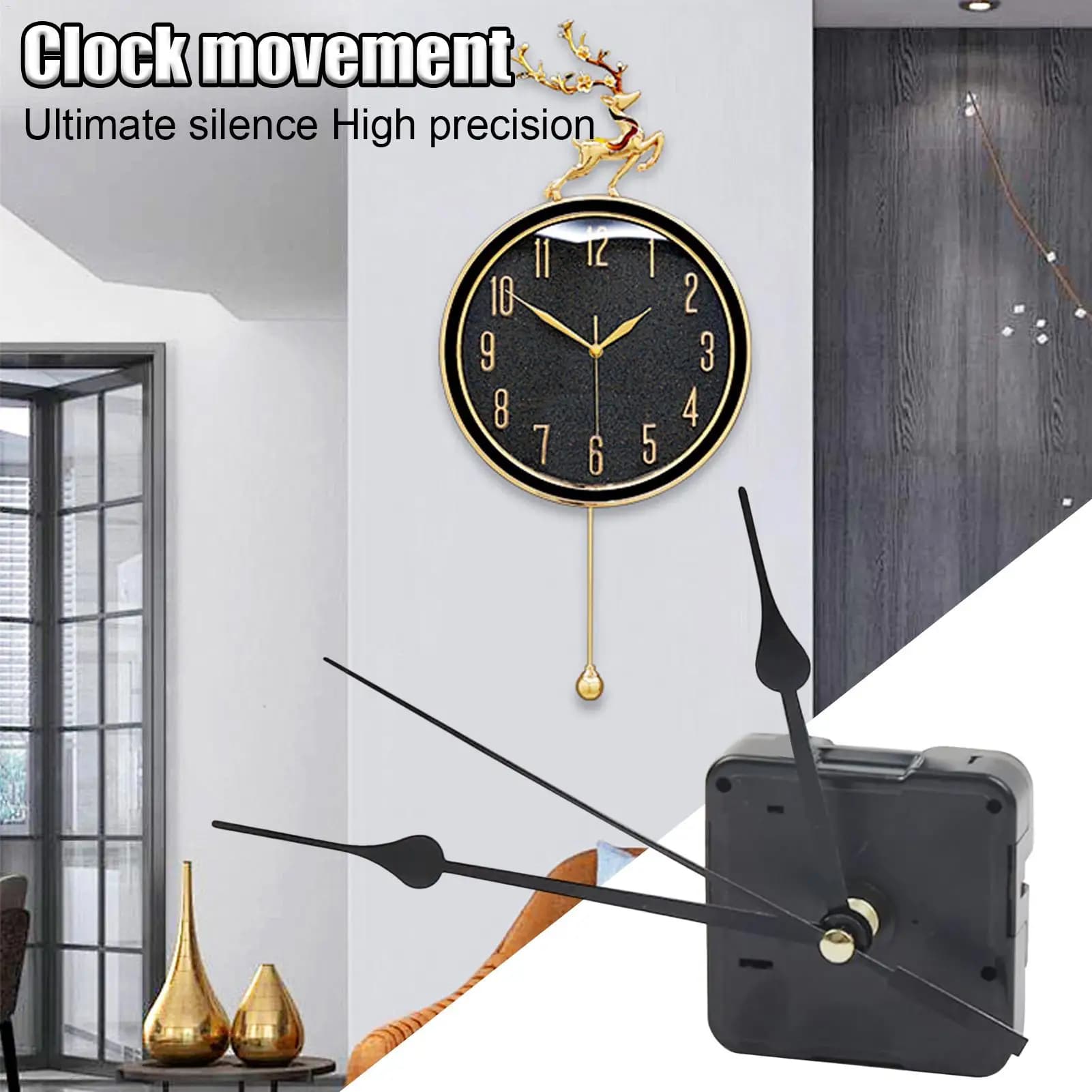 Clock Movement Replacement Wall Clock Mechanism Wall Hands Pointer Set Quartzs Watch Movement Clock Hands and Motor Kit