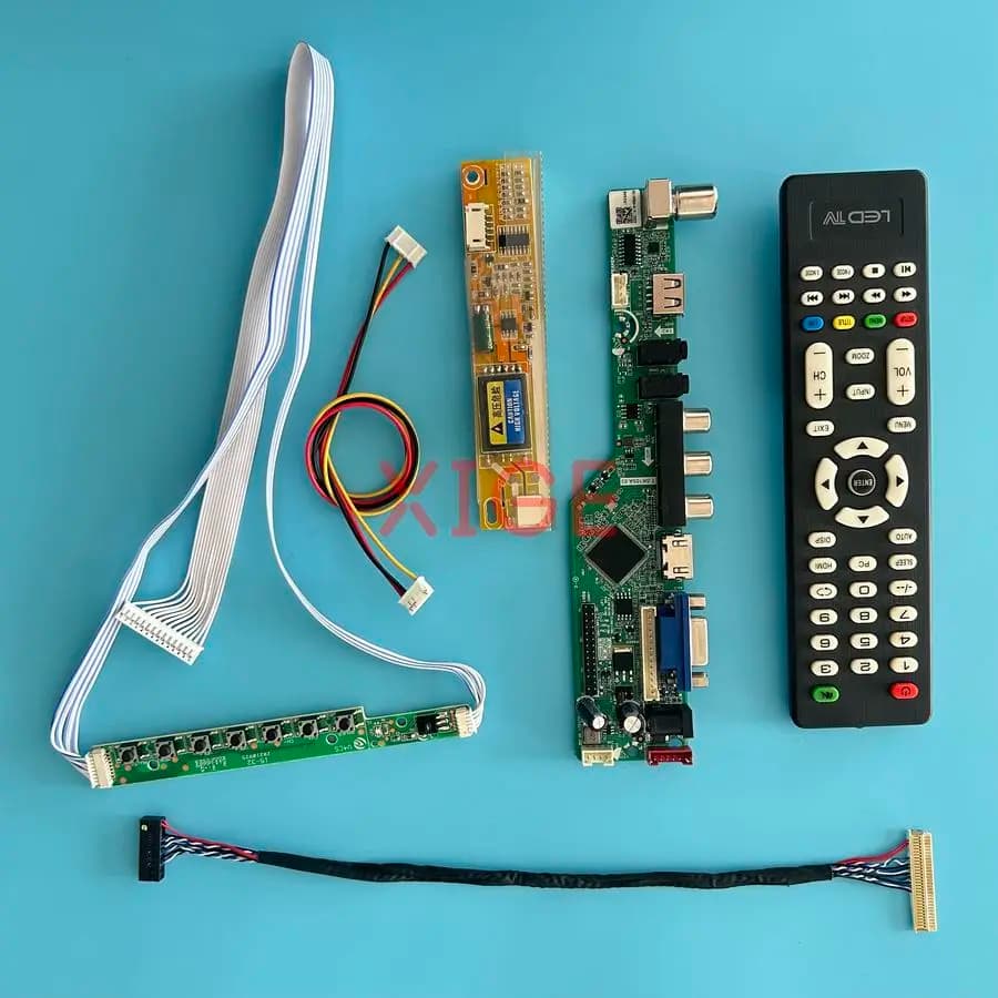 For LP154W01 LP154WX2 LP154WX5 LP154WX4 Matrix Controller Drive Board DIY Kit 1CCFL LVDS-30Pin HDMI+VGA+AV+USB 1280*800 1280x800