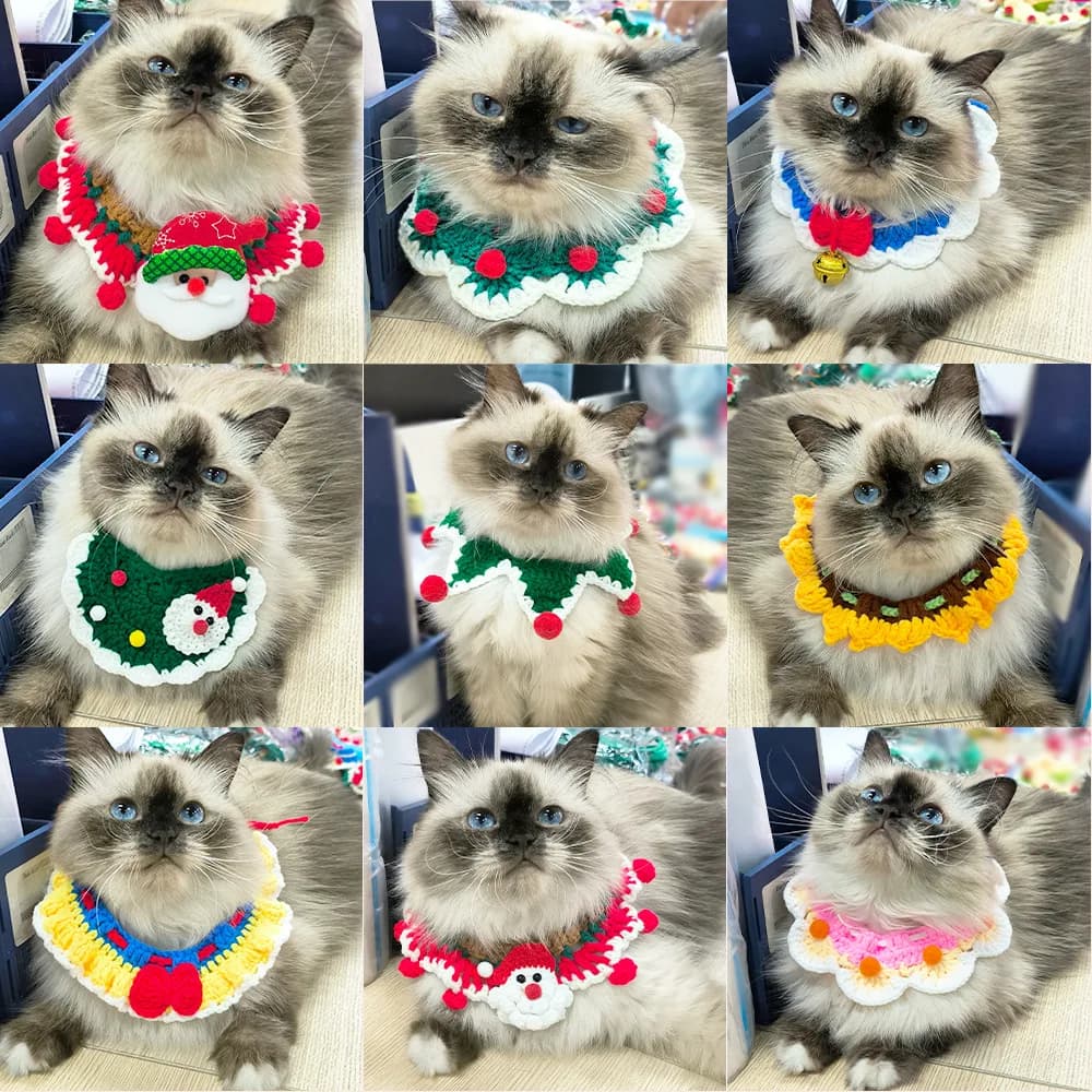 Collare per gatti regolabile Papillon Cravatte per animali domestici Collare per cani in maglia Simpatico cartone animato Collare per gattino Decorazione Imbracatura morbida Collari per cani per gatti