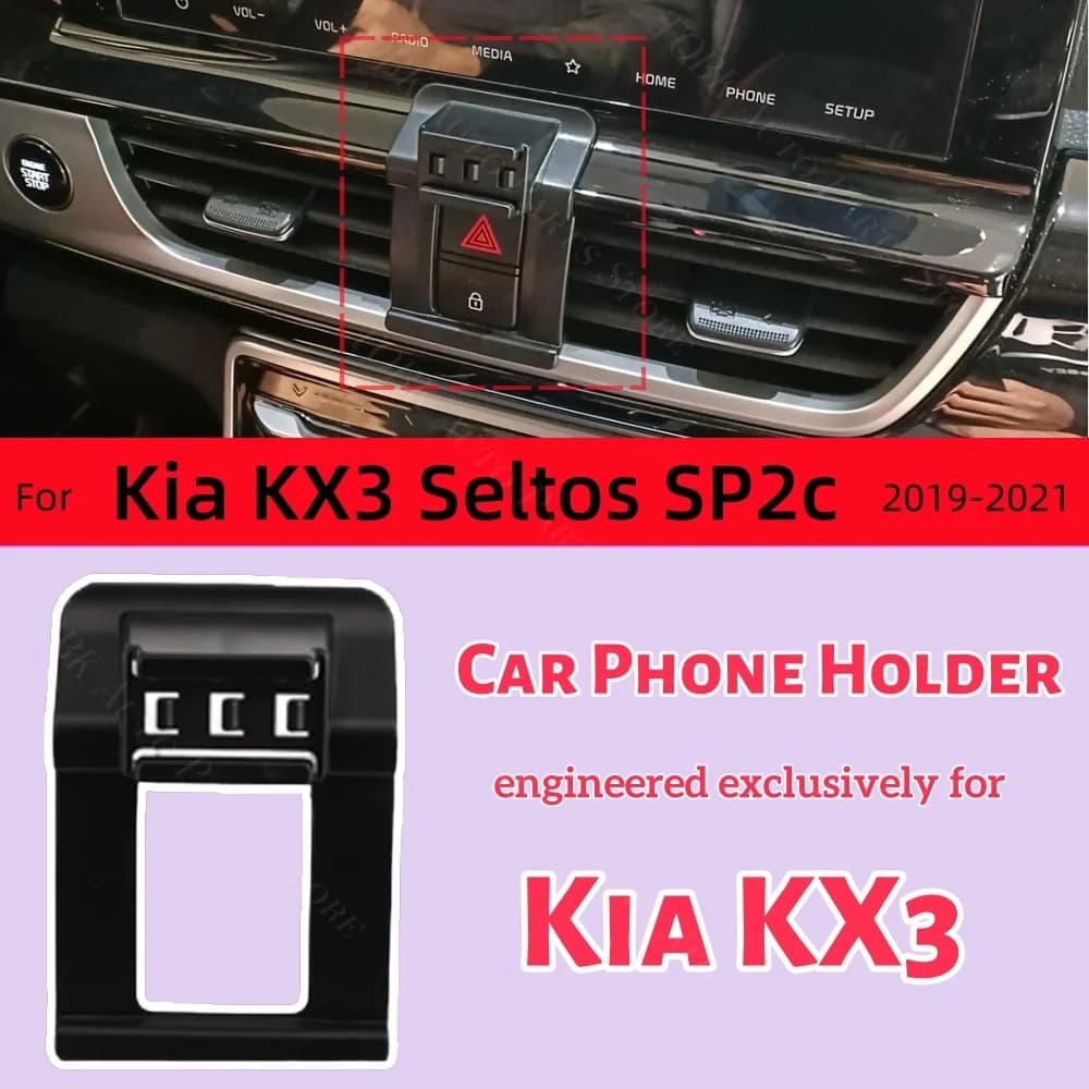 Staffa magnetica per cellulare per Kia KX3 Seltos SP2c 2019-2021 Ricarica wireless Speciale base fissa Accessori per montaggio su auto MagSafe