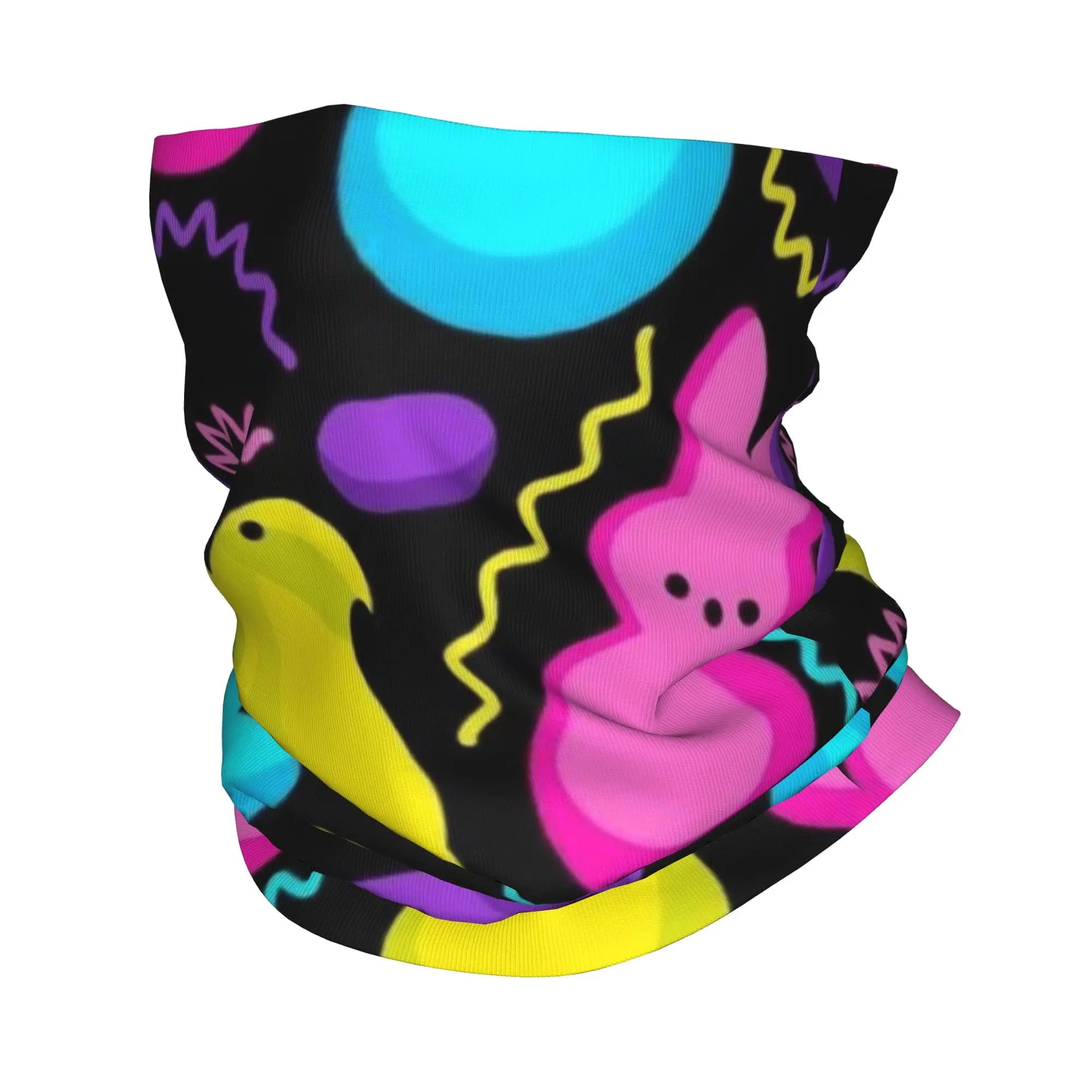 Easter Bunny Peeps Eggs 5 Bandana Cover Club Maschera per il viso Escursionismo Unisex per tutte le stagioni