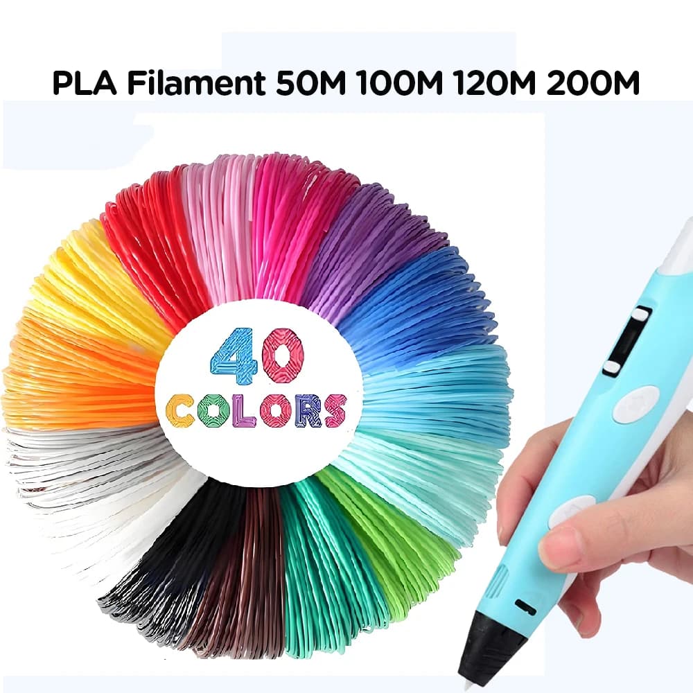 PLA filament for 3D pen filament diameter 1.75 mm 50M 100M 120M 200M plastic filament for 3D pen replacement 3D printer pen