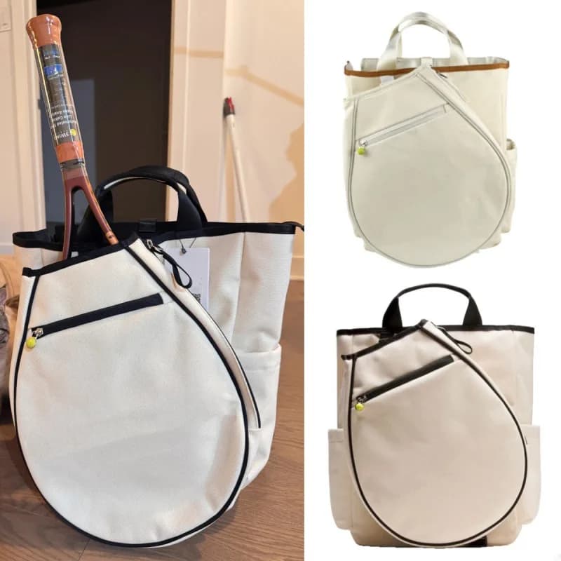 Borsa da tennis spaziosa per racchette, attrezzatura e accessori con tracolla regolabile
