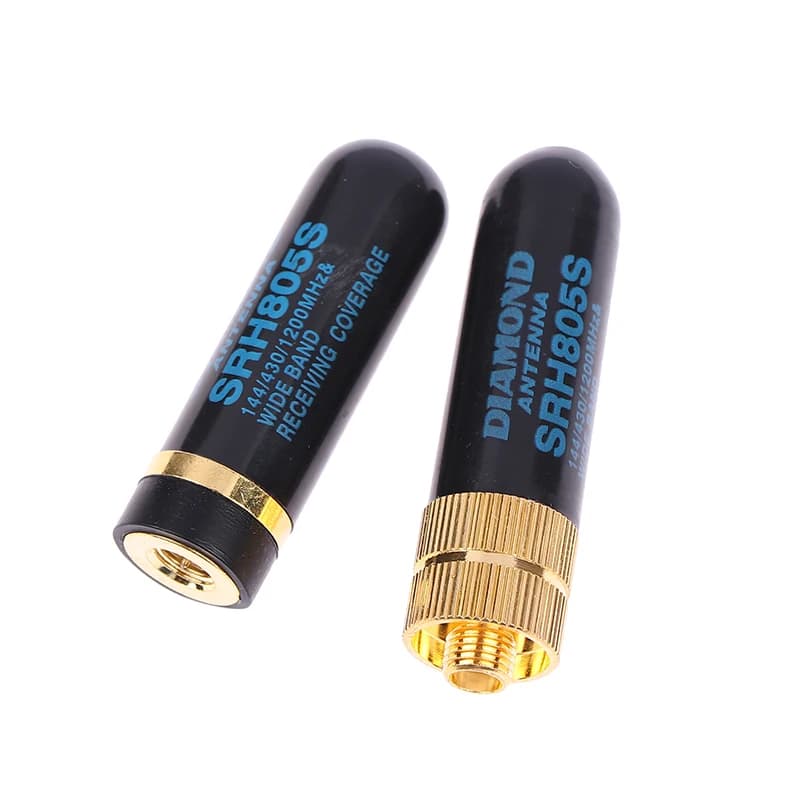 Nuova Antenna Dual Band SMA-M/SMA-F UHF+VHF SRH805S per Walkie Talkie YAESU