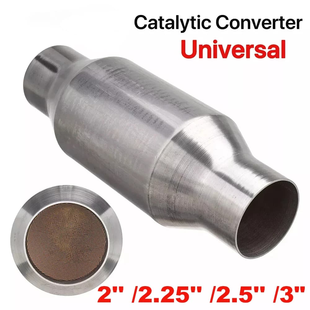 2" /2.25"/2.5"/3" Universal Car Catalytic Converter Clean Sport Exhaust System 400 Cell Catalyst Converter Euro1 Stainless Steel