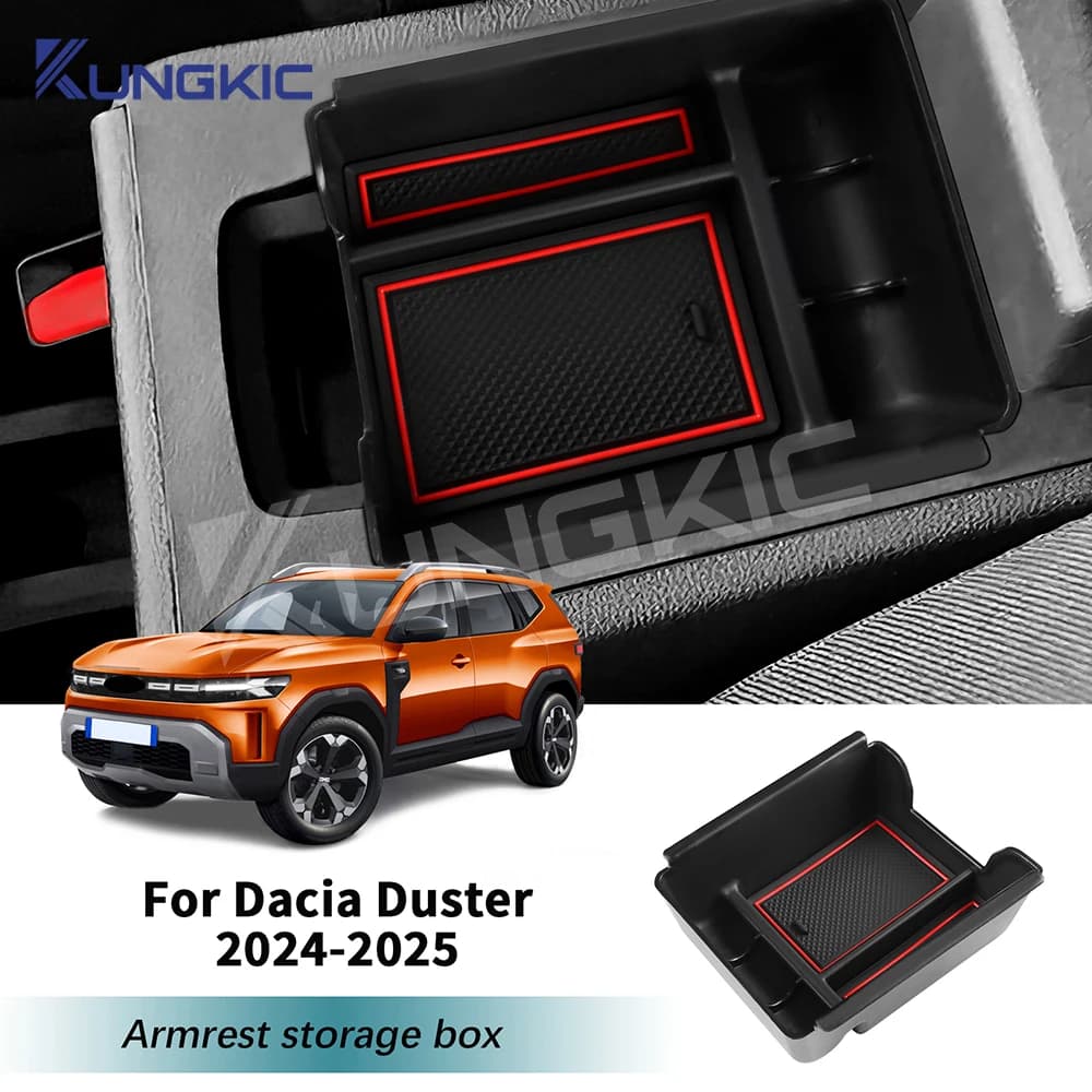 Per Dacia Duster 3 2024 2025 2026 Console centrale per auto Bracciolo Organizzatore di stoccaggio Scatola per auto Dacia Duster 3 2025 Accessori