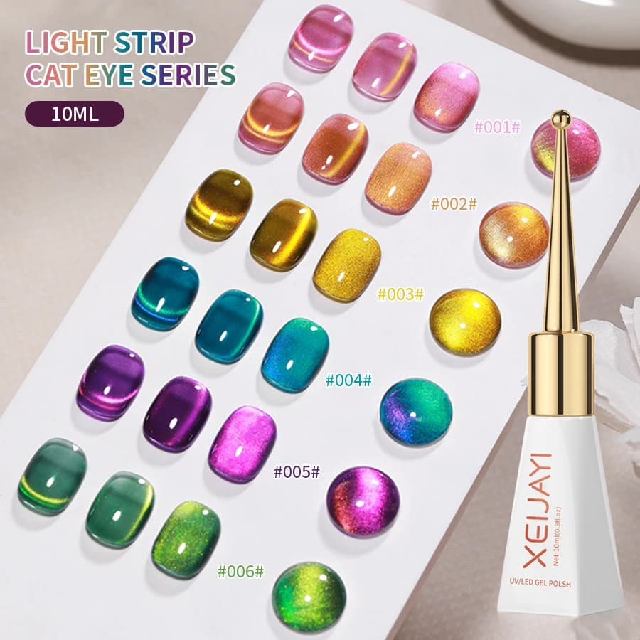 6 pcs 10ml light strip Cat Eye Gel Nail Polish Magnetic Nail Polish Cat Eye Nail Polish Nail Polish Nail Polish Nail Polish Nail Polish Gel Nail Polish