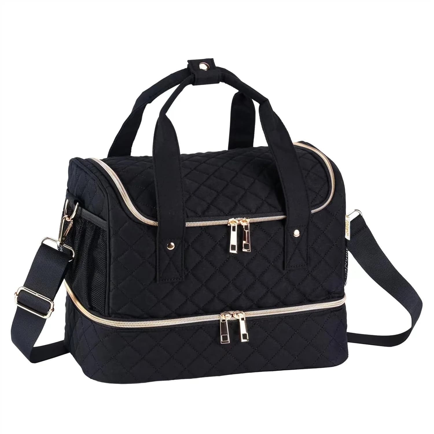 Organizer per Smalti, Contiene Lampada UV e 50 Flaconi, Borsa da Viaggio per Tecnico delle Unghie, Contenitore per Manicure, Nero (Brevettato)