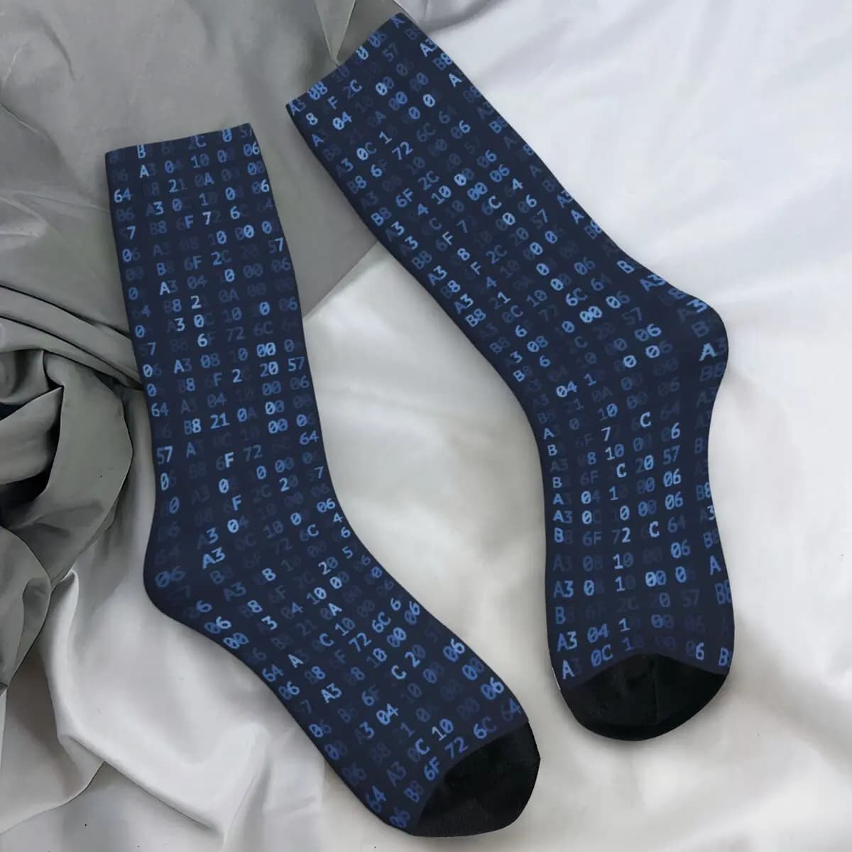 Random Digits Stockings Abstract Fashion Pattern Casual Socks Autumn Anti Sweat Socks Unisex Men Climbing Quality Socks