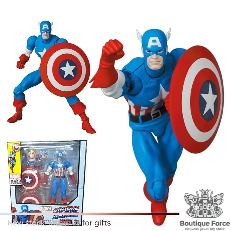 Medicom Toy MAFEX Action Figure Captain America Versione Comic, Modellino Anime da Collezione per Ragazzi