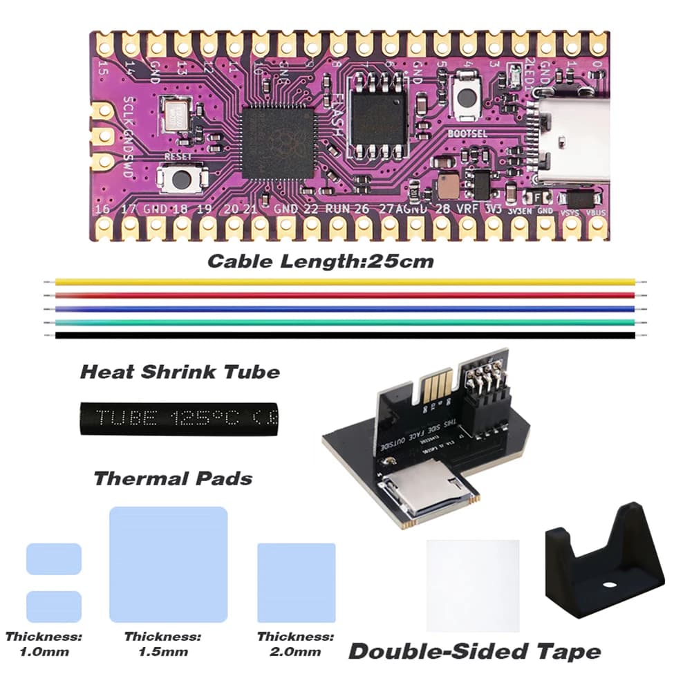 19 Kit Pi Pico Board Picoboot IPL sostituzione Modchip e SD2SP2 Adapter Card Reader per Nintendo GameCube NGC Console di gioco