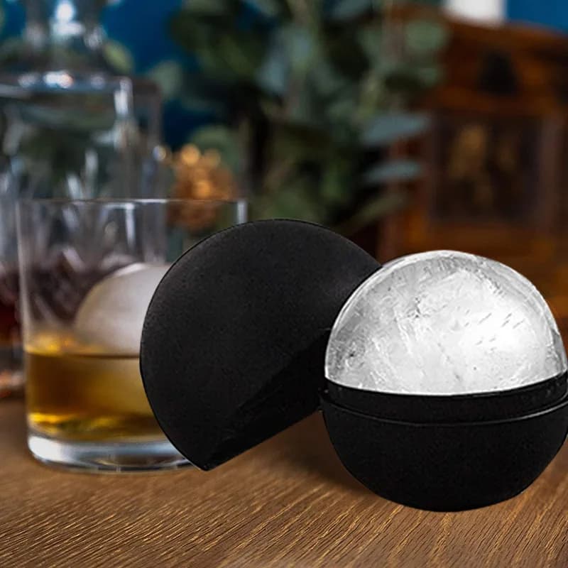 Strumento per stampi per palline di ghiaccio in silicone da 5 cm Vassoio per cubetti rotondi Whisky Cocktail Forniture per la produzione di ghiaccio Modello a sfera