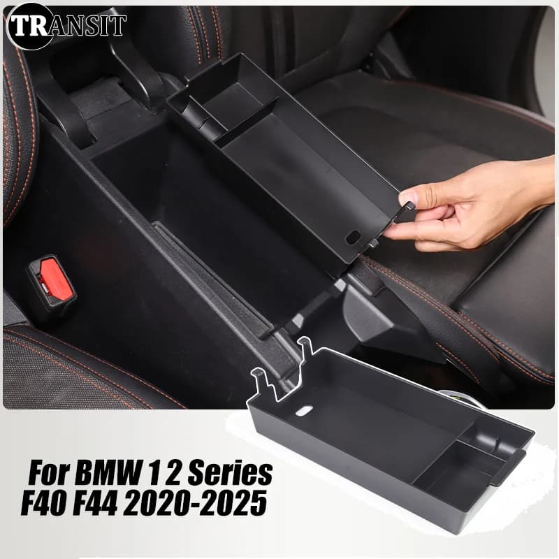 Scatola di immagazzinaggio del bracciolo centrale dell'auto per BMW 1 2 Serie F40 F44 2020-2025 Vassoio organizzatore di controllo centrale Accessori interni auto