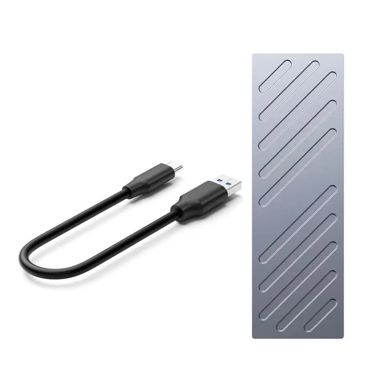 A75Q-M. 2 Adattatore USB 3.2 Gen2 10Gbps USB-C per SSD, Case Esterno Portatile Senza Attrezzi per SSD M2 SATA B