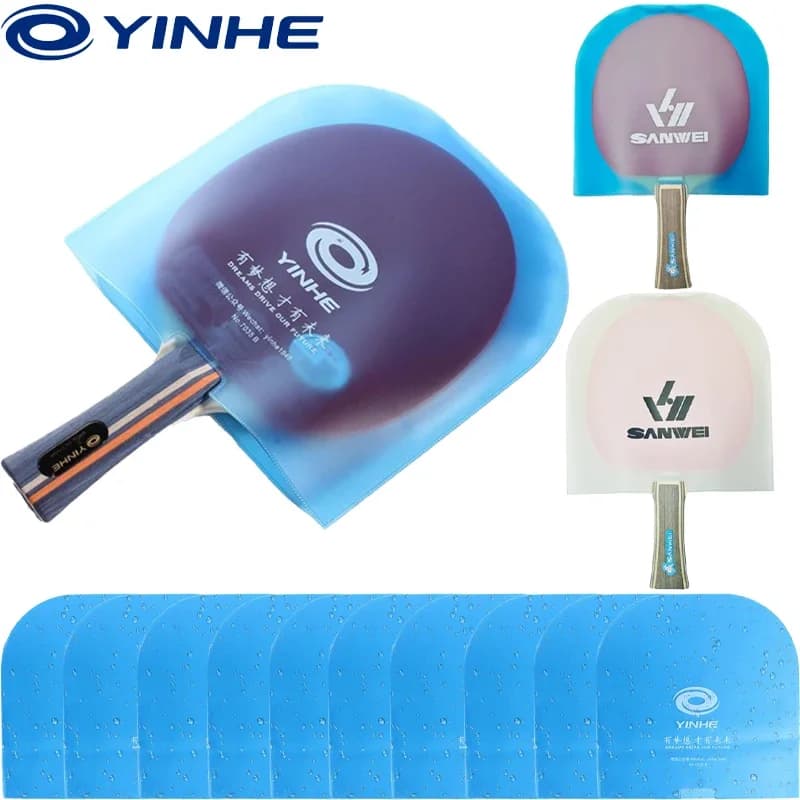 YINHE/SANWEI Coperture protettive per racchette da ping pong Pellicola protettiva per paddle impermeabile Borse protettive antiossidanti Copertura in gomma