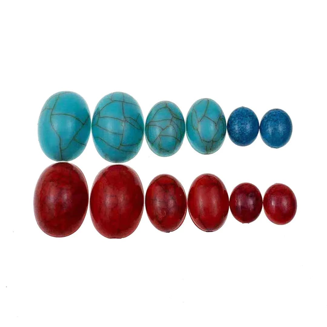 300 pz ovale rosso/blu turchese tallone posteriore piatto per cucire vestito indumento borsa scarpa copricapo gioielli cassa del telefono Nail Art Craft