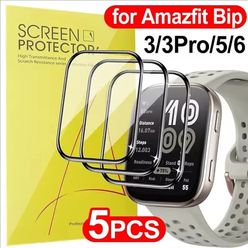 Per Amazfit Bip 6 5 Proteggi schermo Smartwatch Pellicole protettive flessibili HD trasparenti per Amazfit Bip 6 5 Accessori intelligenti