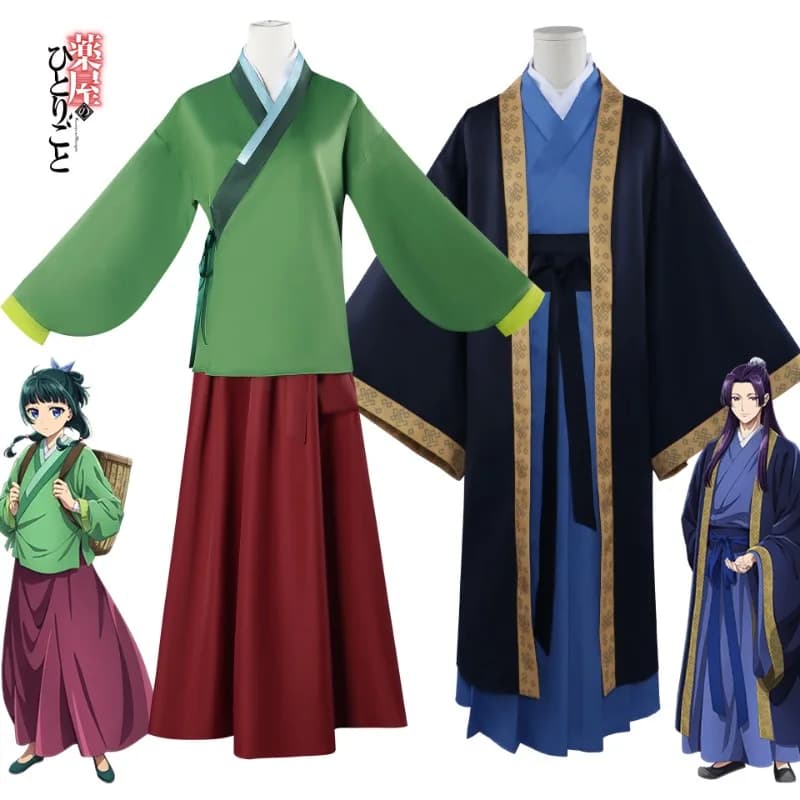 Maomao Jinshi Costume Cosplay Anime Diari di boticaria Kimono Mao Mao Parrucca intrattenimento musiche e canzoni Abiti Festa di Carnevale di Halloween
