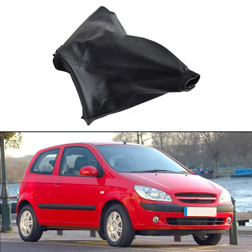 1 Pezzo Copertura Leva Cambio in Pelle PU Nera per Hyundai Getz 2002-2010, Accessori Interni Auto