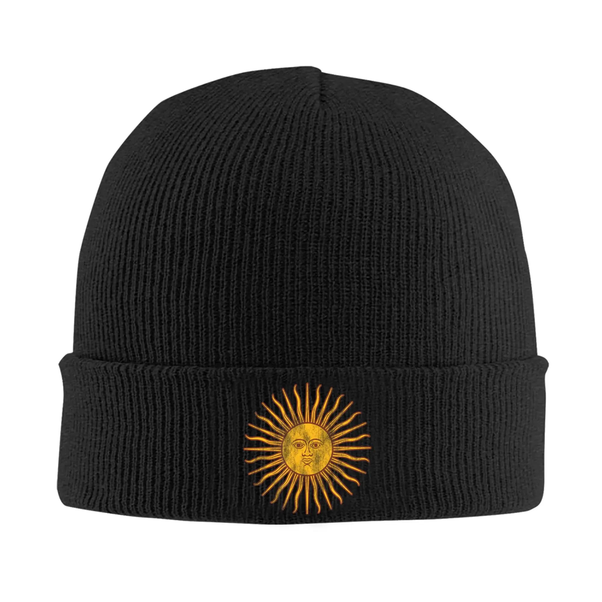 Berretto Lavorato a Maglia con Bandiera Argentina e Sole Argentino per Uomo e Donna, Cappello Caldo Autunno Inverno