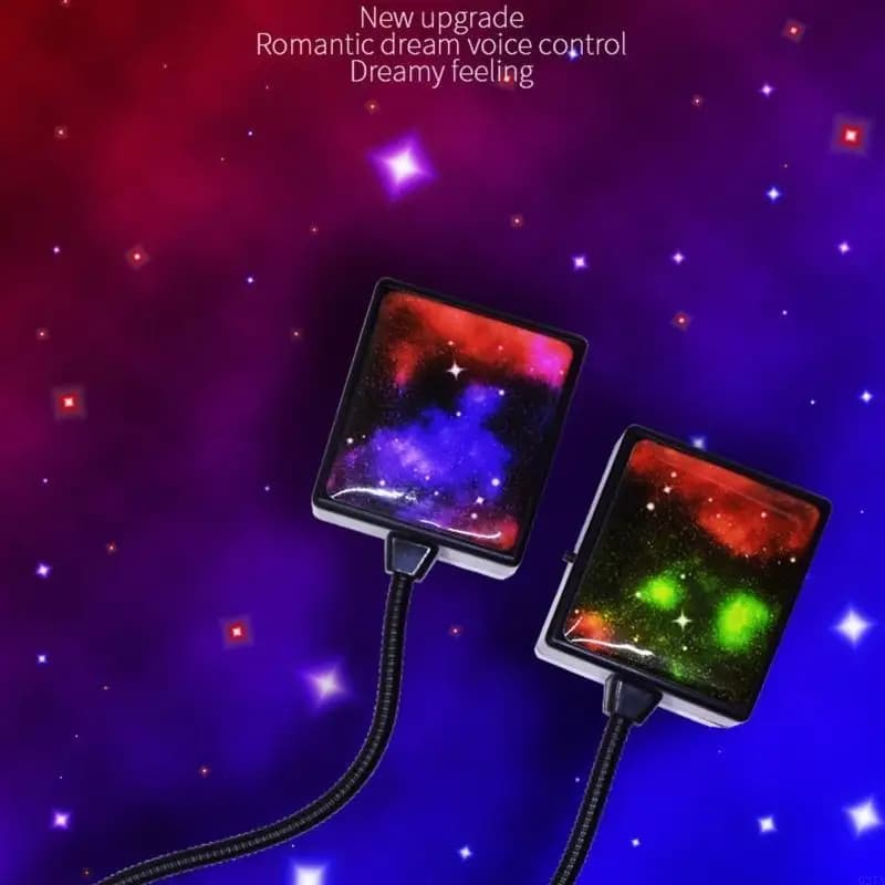 Lampada per atmosfera stellata a luce colorata automatica con luci per proiettori per feste con porta USB