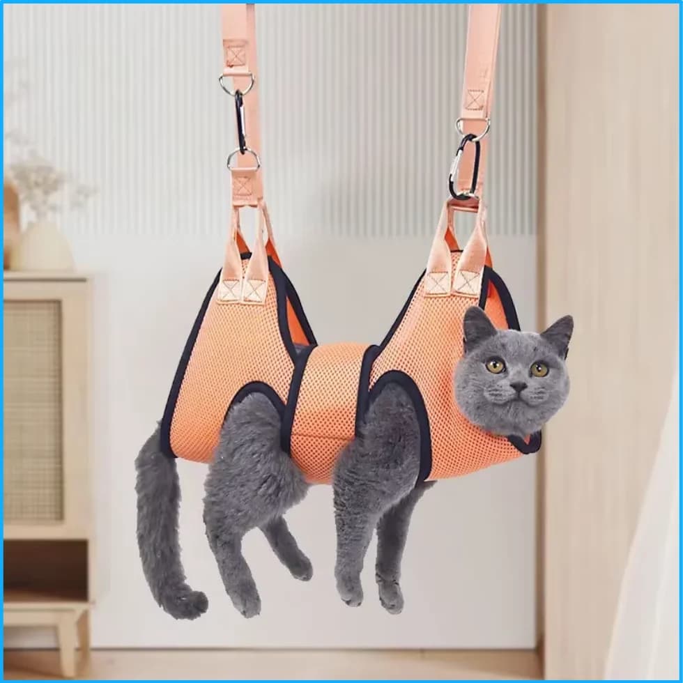 Pet Grooming Hammock Cat Dog Nail Clipper Fixer Teddy Hook Type Feeding Anti-scratch Artifact Restraint Bag Pet Accessories