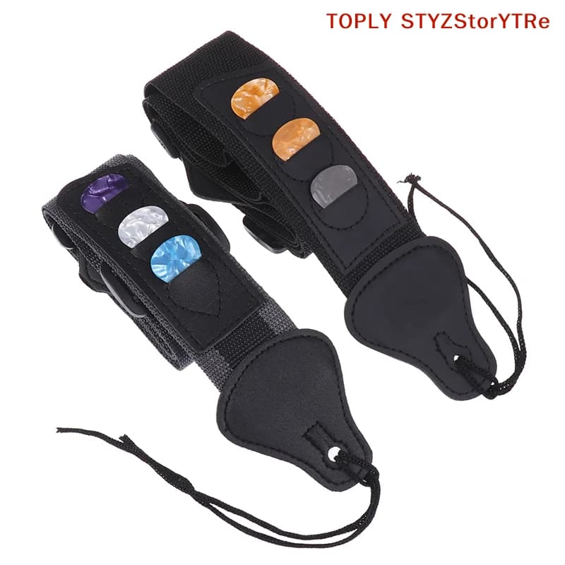 Tracolla Regolabile per Chitarra Elettrica in Pelle PU Nera + Cotone per Ukulele, Basso e Strumenti Musicali - Accessori Cinghia