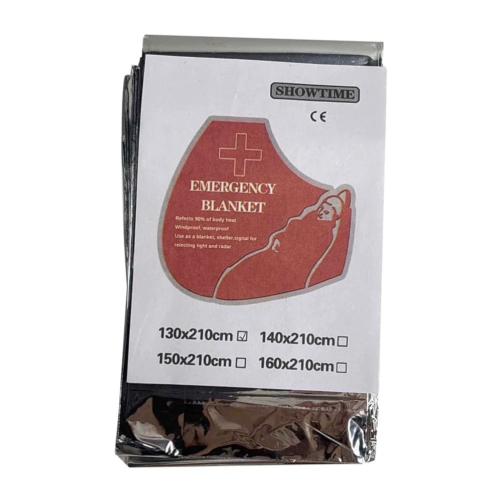 Coperta Termica Impermeabile 130x210cm, Mantiene il Calore, Coperta di Emergenza in Foglio d'Argento per Campeggio e Attività all'Aperto
