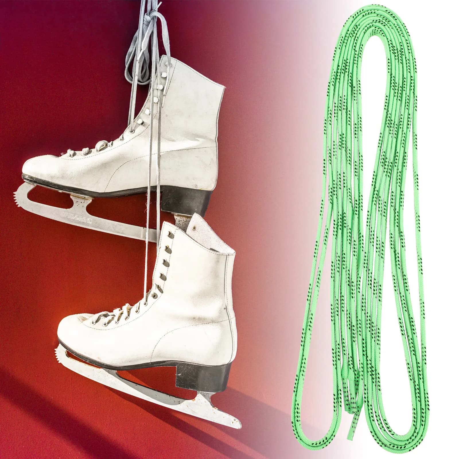 1 Paio di Lacci Alti con Punta a Fiamma Riparabile per Pattini da Hockey su Ghiaccio e Sneakers Sportive, Resistenti all'Usura