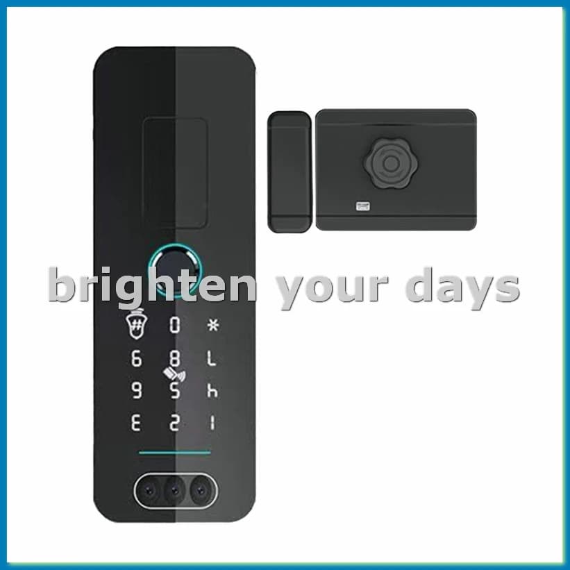Tuya Smart WiFi Serratura per porta Impermeabile Tuya Riconoscimento facciale Impronta digitale Scheda RFID Password APP Control-VVNB