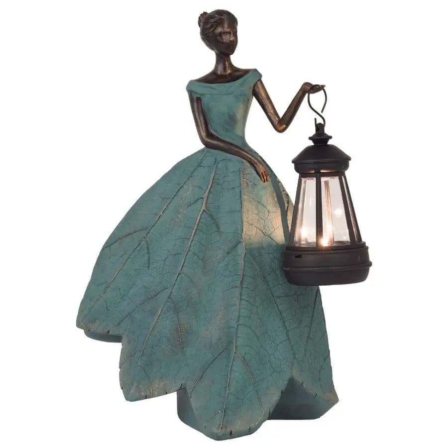 Statue di Fate con Luci Solari da Esterno, Decorazioni in Resina per Giardino, Patio, Prato, Regali di Benvenuto e per Giardinaggio