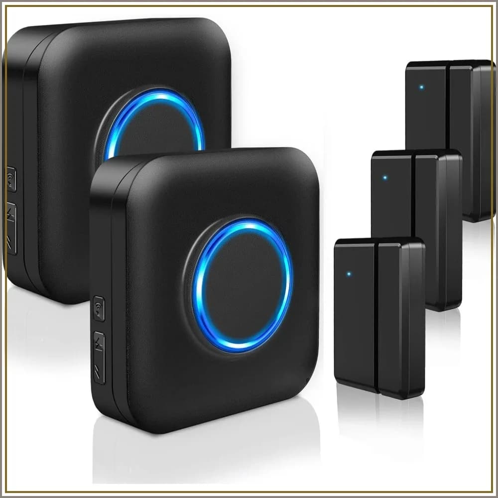 Wireless Door Chime Entry Alarm 600FT Range 58 Chimes 5 Volumes LED for Home Business Office Stores