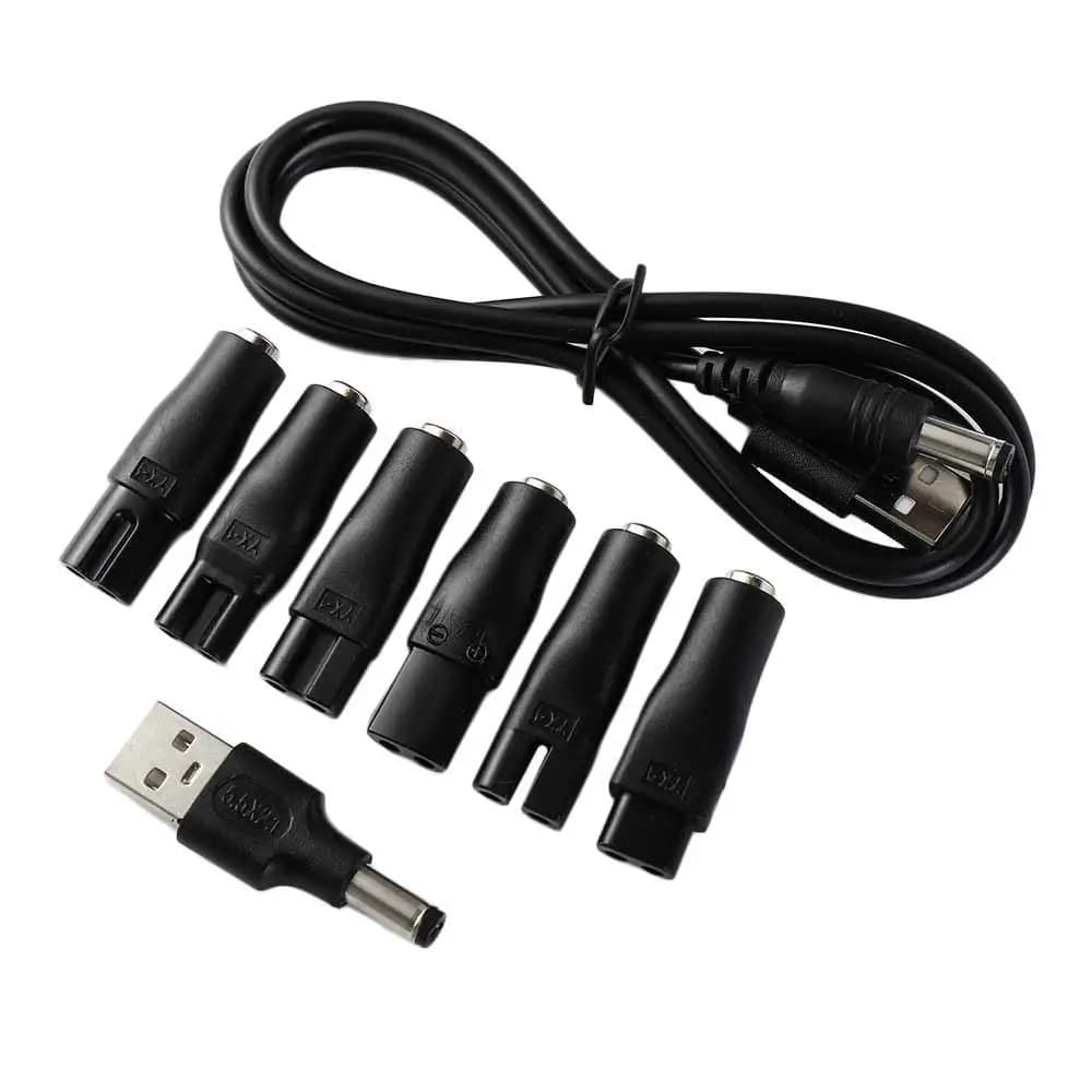 Shaver USB Charging Cable Shavers Charger Wire USB Charging Plug Cable Power Cord Electric Hair Clippers Charger USB Adapter