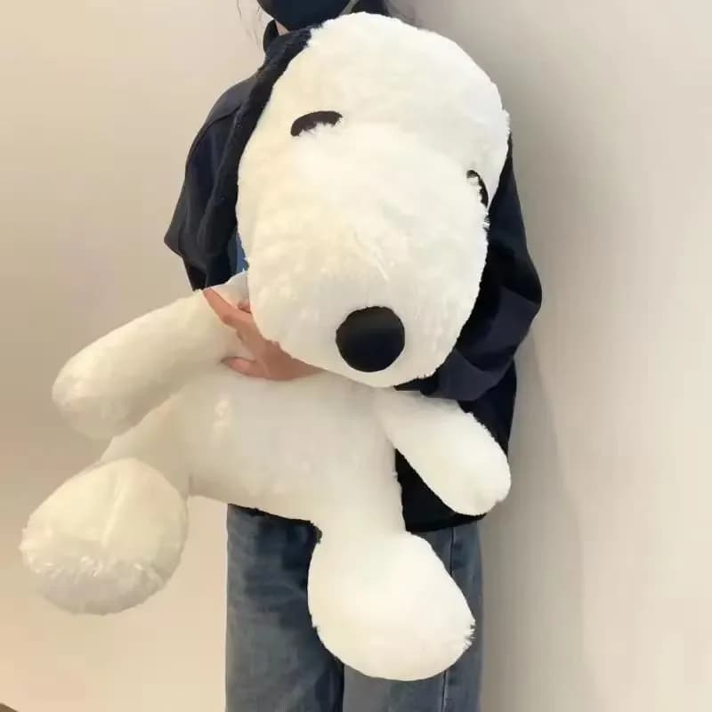 Kawaii di grandi dimensioni Snoopy peluche cane bianco morbido cuscino bambola di pezza animale del fumetto regali di compleanno per le amiche bambini decorare