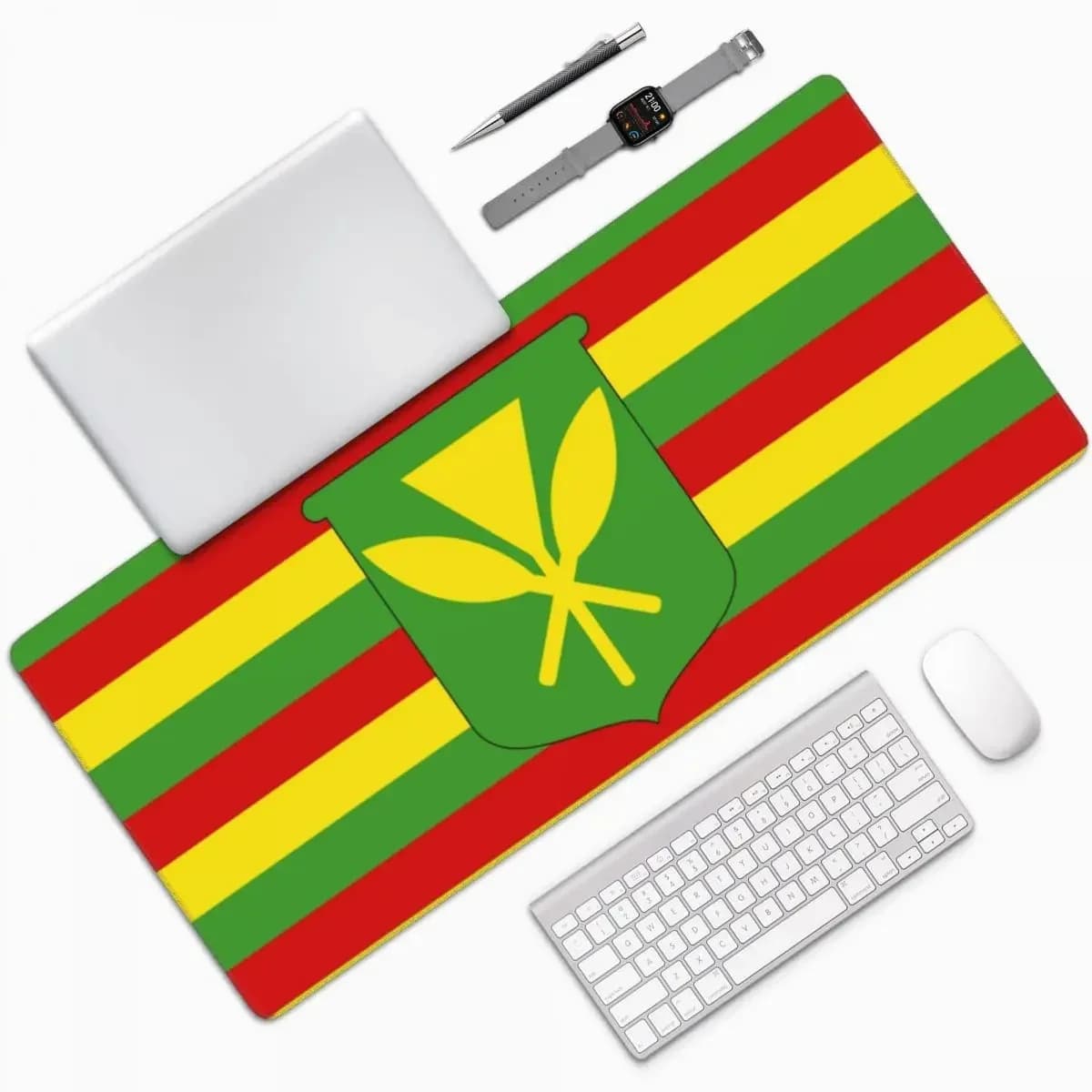 Kanaka Maoli Bandiera Hawaii Tappetino per mouse grande Tastiera per computer Tappetino per mouse PC da gioco Tappetino per scrivania per laptop Accessori per ufficio Tappetini da tavolo