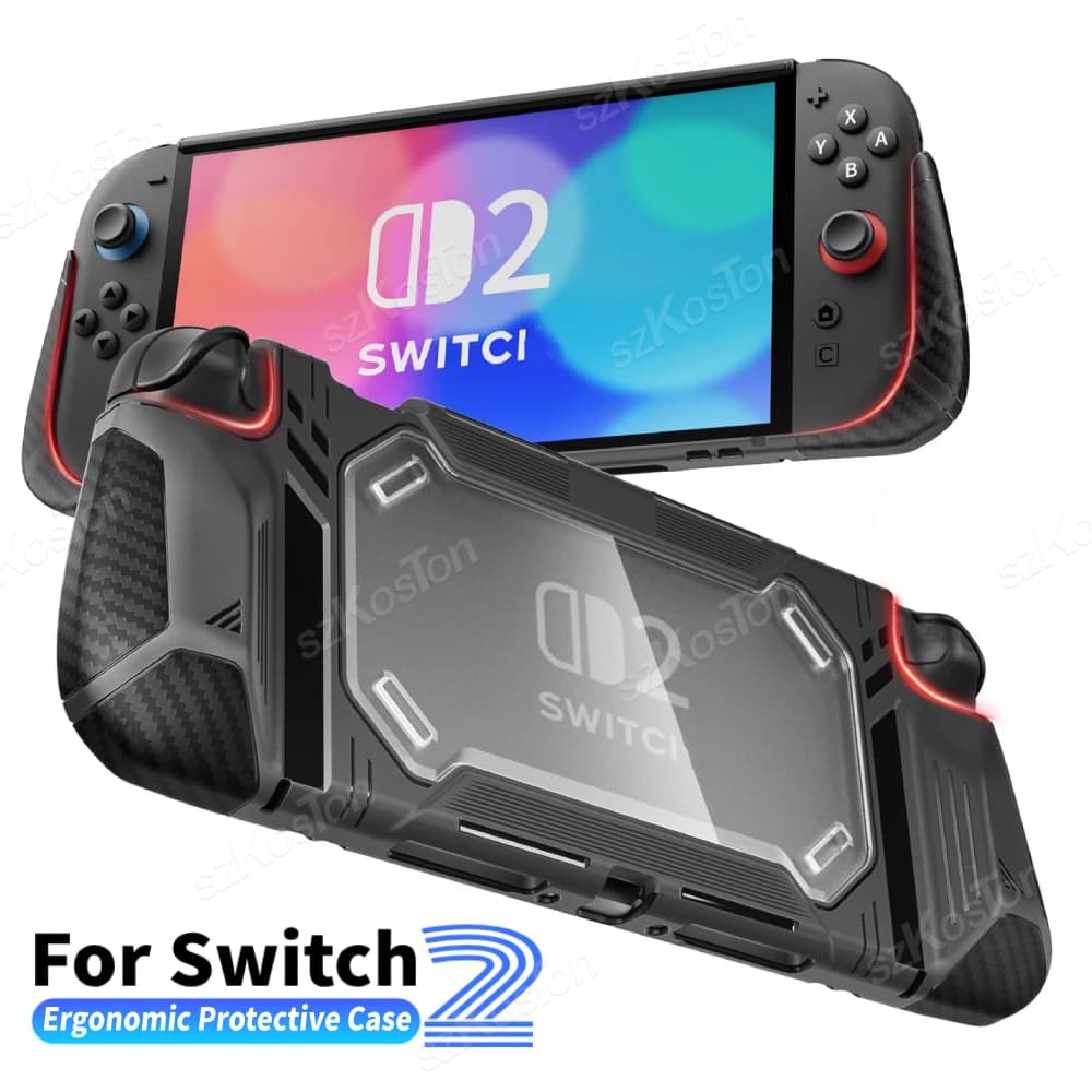 Custodia protettiva per console di gioco Switch 2 Guscio antiurto Custodia ergonomica in TPU per accessori da gioco Switch 2