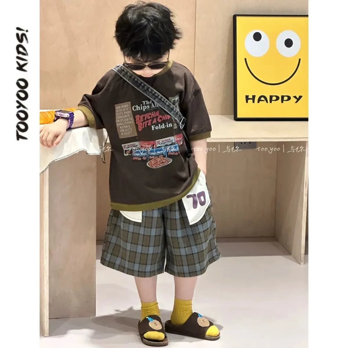 Baby Boys Children Summer Kids Fashion casual Gray Black Lettrt TShirt +Pocket Shorts 2Pcs Sets Streetwear Handsome Suits Clothe