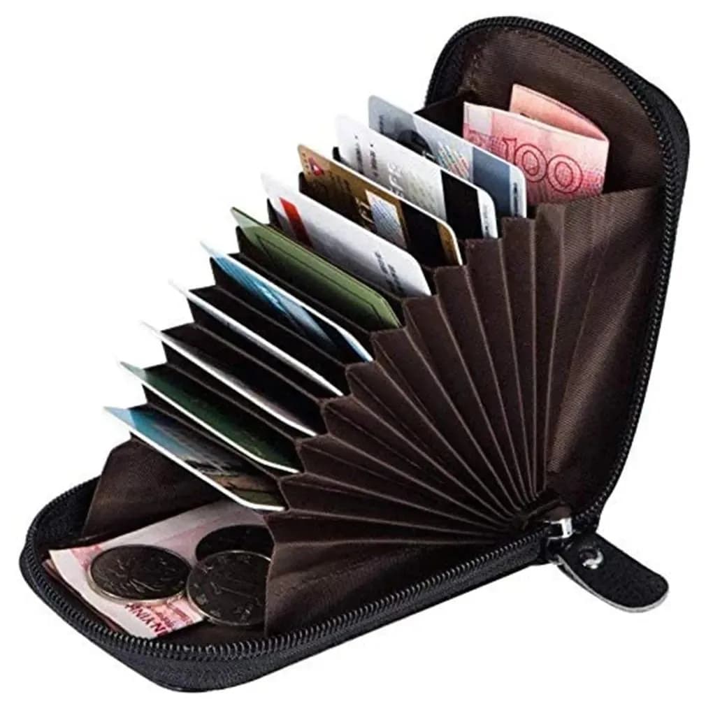 Multifunctional Card Bag Credit Card Holder Anti Demagnetization Wallets Cards Cover Zipper Card Wallet Passport Card Bag