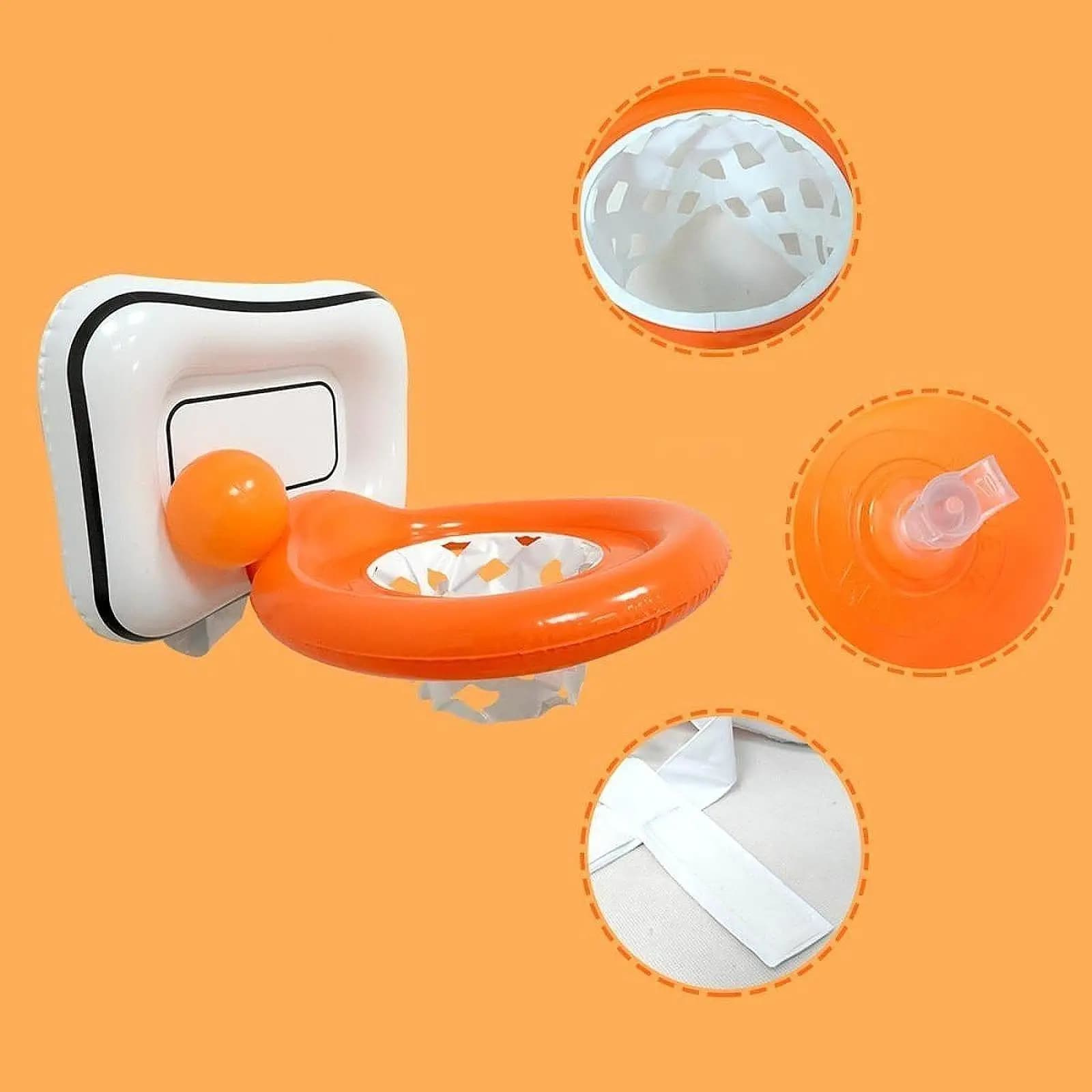 Headband Basketball Hoop Throwing Activity Portable Interactive Toy Inflatable for Home Office Party Dress up