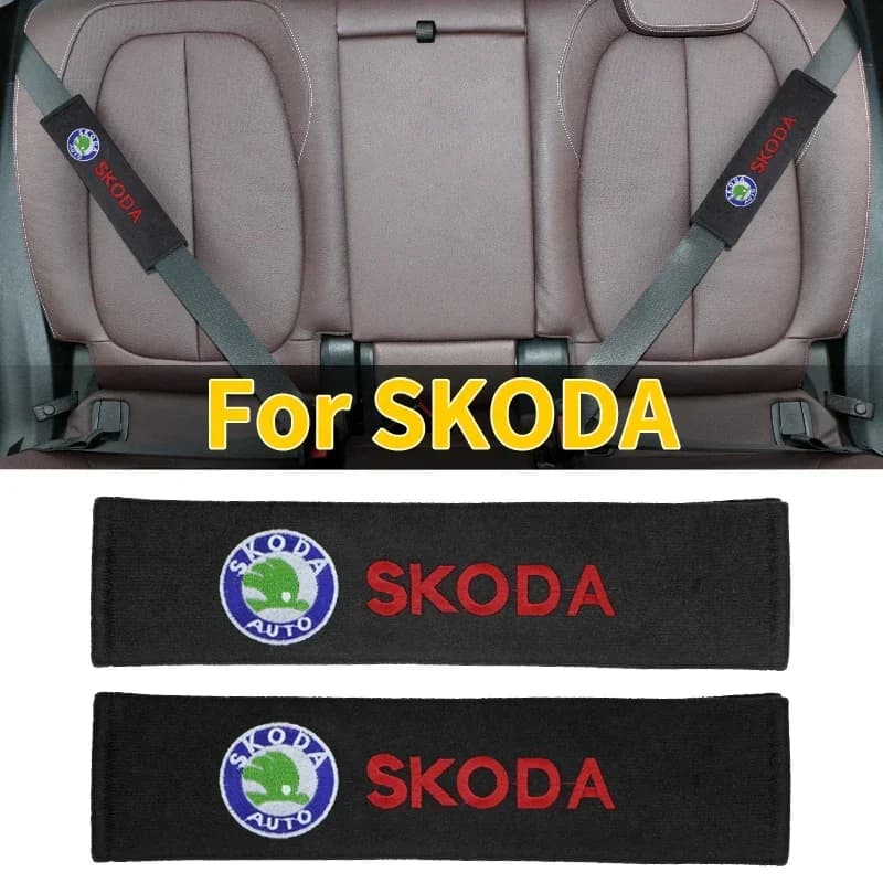 2 pieces safety belt cushion for car seat cushion for Skoda Virs Fabia Kamiq Karoq Kodiaq Rapid Superb 2 Octavia A