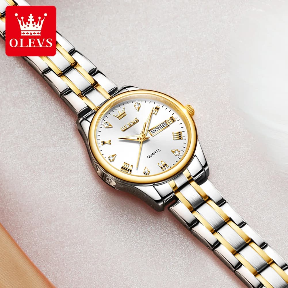 OLEVS 5563 Watches Woman Elegant Fashion Classic Quartz Watch Waterproof Luminous Watches For Woman Box Gifts