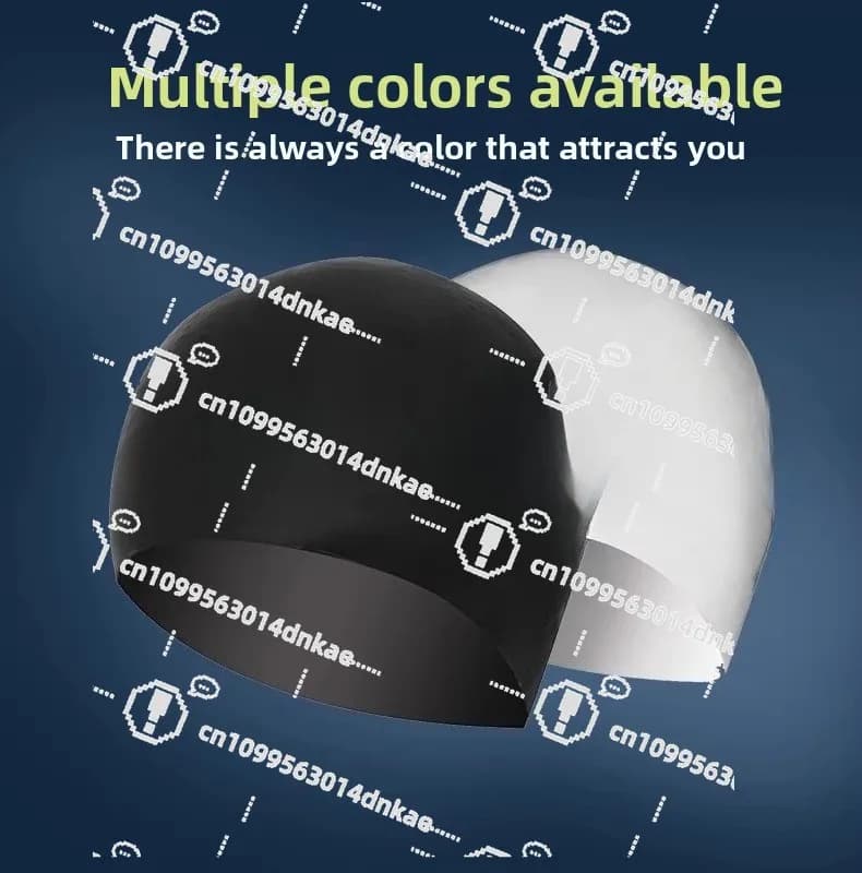 Professional 3D Swimming Head for Competition, Waterproof in Silicone, for Men and Women, Not Stagnant on Head