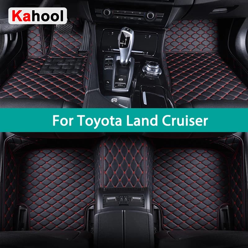 KAHOOL Custom Car Mats for Toyota Land Cruiser 100 200 300 Car Mats Piede Coche Accessories