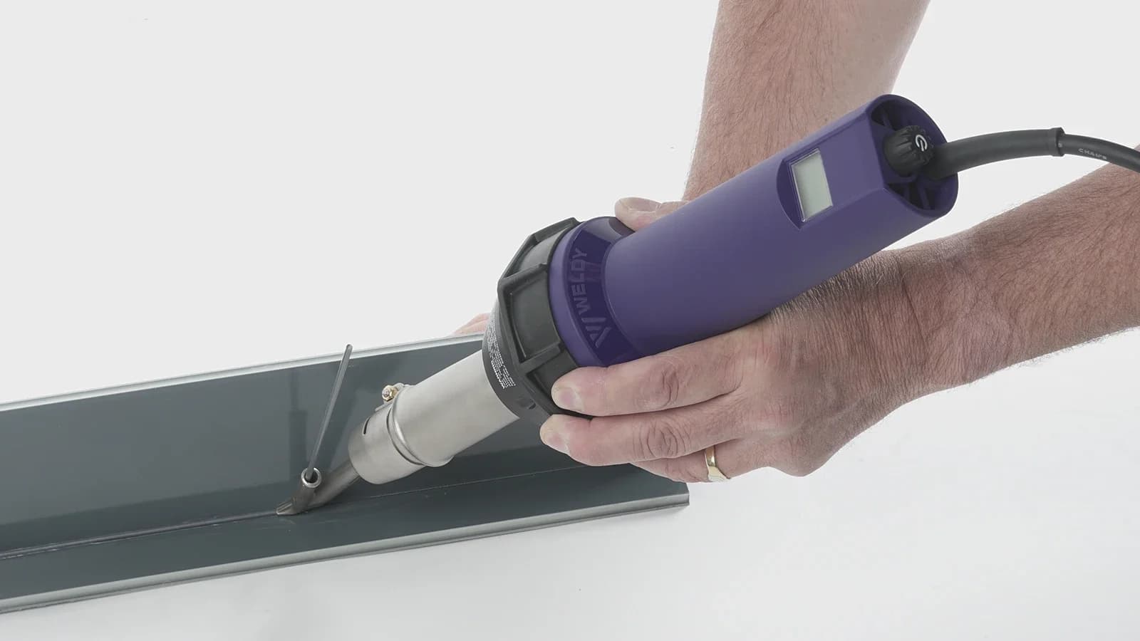 WELDY 1600W Pistola ad aria calda digitale Pistola per riscaldamento Pistola per saldatura di plastica dalla tecnologia e ingegneria Saldatura di membrane TPO in PVC