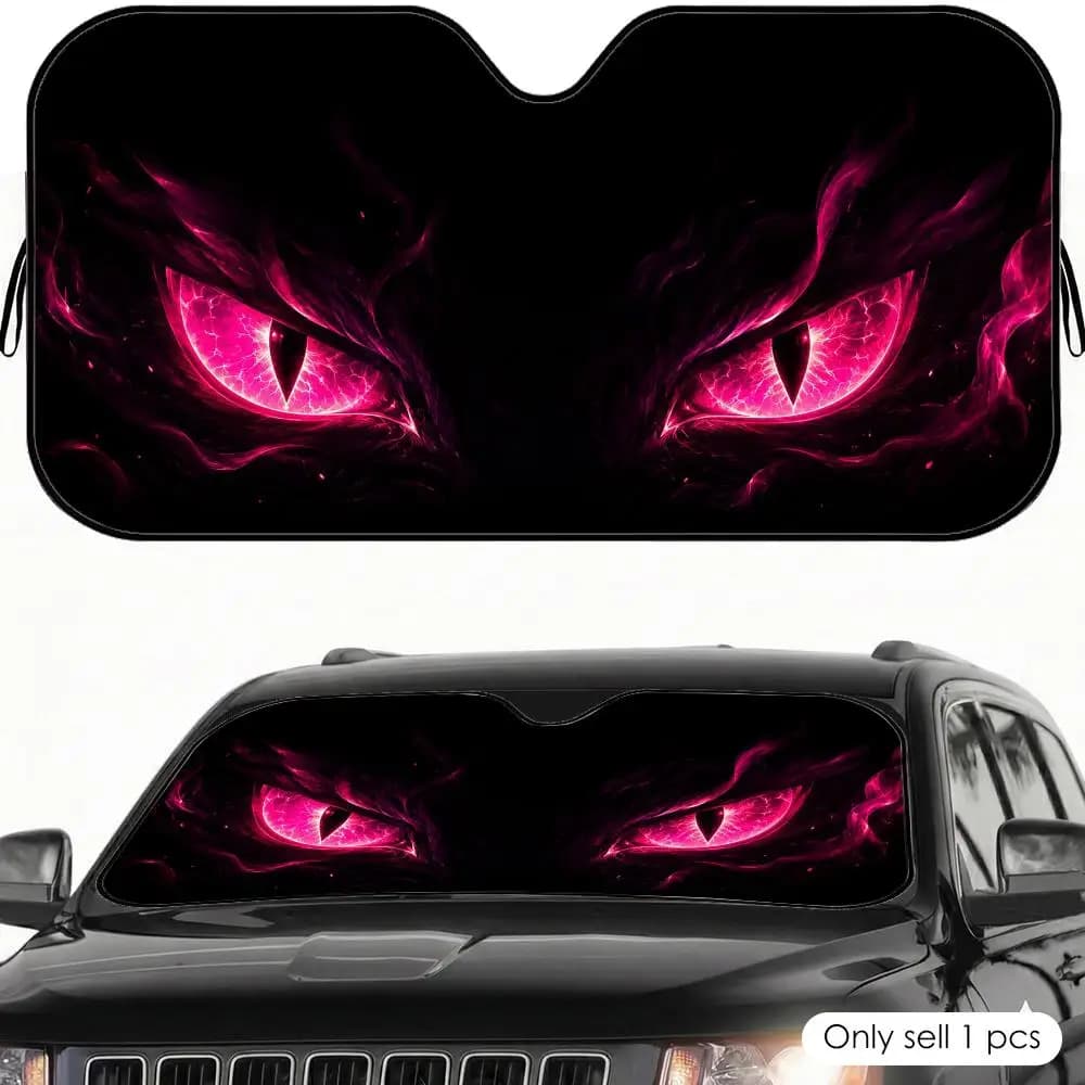 Dark Arena Eyes Sun Visor Car Sun Shade Front Windshield Coverings Blocker Auto Protector Window Visor Screen Cover