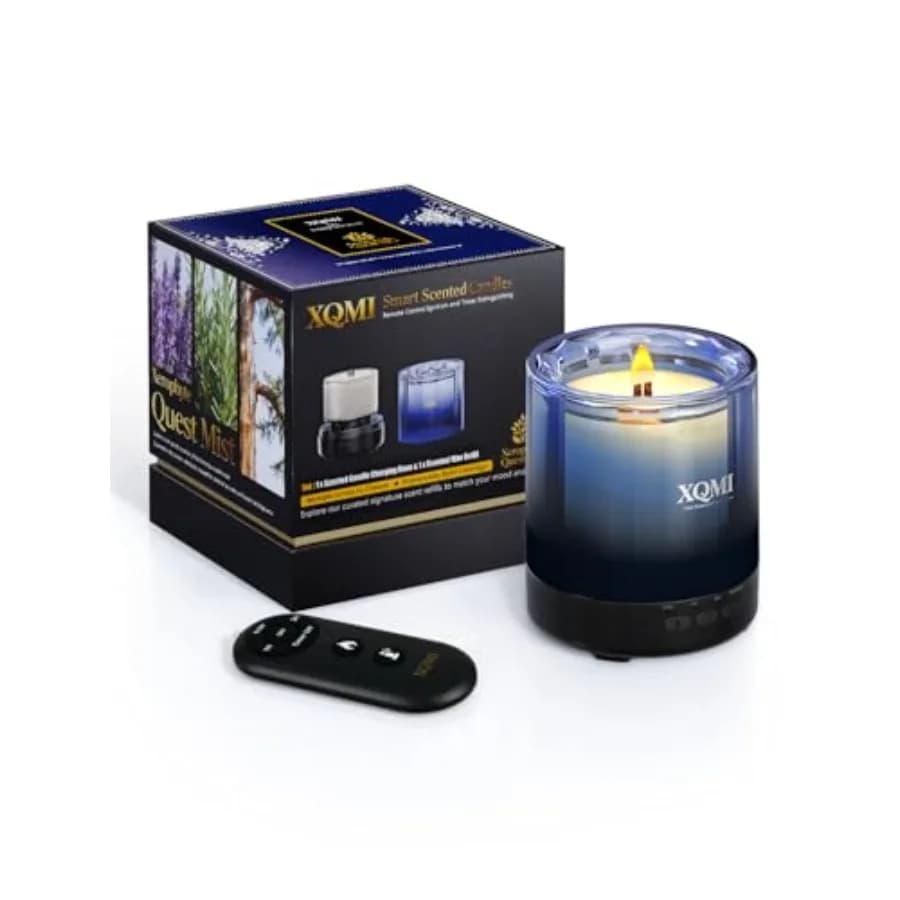 Candela Profumata Intelligente con Timer, Accensione e Spegnimento con Un Solo Tocco e Telecomando, Cera di Soia Naturale, Regalo di Compleanno per Donne e Mamme