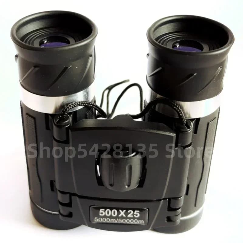 Binocolo potente portatile con zoom 500x25 Binocolo pieghevole per telescopio a lungo raggio per viaggi in campeggio da caccia