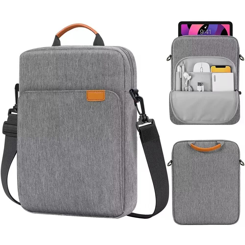 Shockproof Laptop Sleeve Bag Multi Pocket Design with Handle Shoulder Strap Fits 13.3inch Notebook for Work Travel