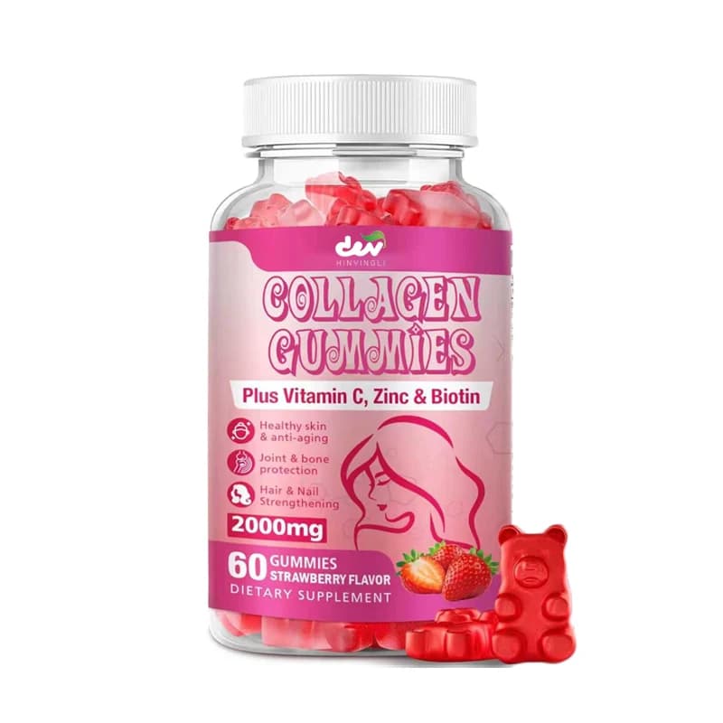 Collagen Gommose with Vitamin C - 200mg of Collagen Peptides, Suitable for Hair, Skin and Nails Support
